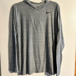 Grey Nike Dri-Fit men’s long sleeve hoodie